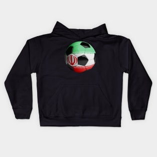 Iran Soccer Ball Kids Hoodie